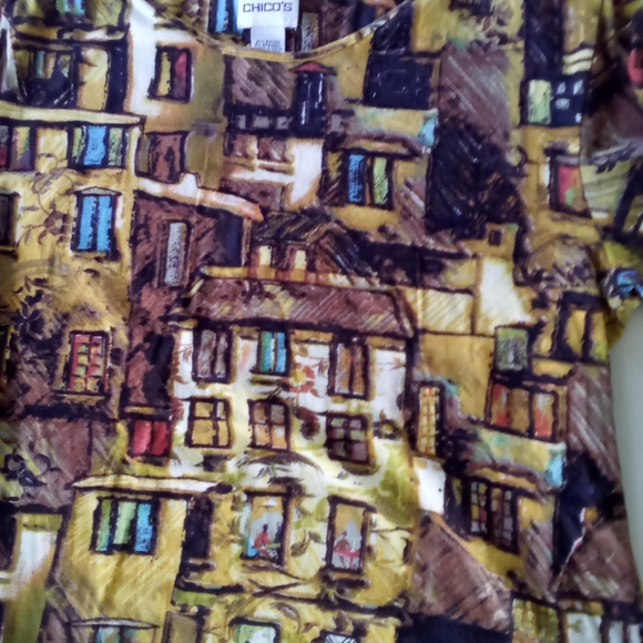 Chico's art deco shirt - Picture 8 of 9